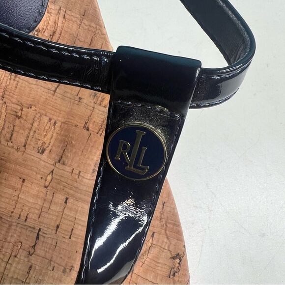 Lauren Ralph Lauren Black T-Shaped Thong Sandals 41 US 10 - Picture 3 of 6